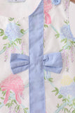 Blue Hydrangea Bow Dress Aaria Tees