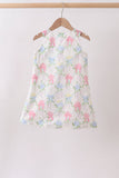 Blue Hydrangea Bow Dress Aaria Tees