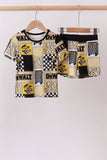Black Yellow Tool Bamboo Pajama Set Aaria Tees