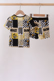 Black Yellow Tool Bamboo Pajama Set Aaria Tees