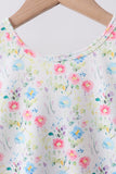 Blue Floral Ruffle Set Aaria Tees