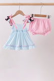 Blue Ice Cream Applique Bloomer Set - Aaria Tees Aaria Tees
