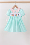 Mint Princess Smocked Jacquard Dress Aaria Tees