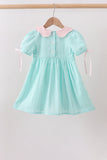 Mint Princess Smocked Jacquard Dress Aaria Tees