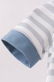 Blue Tool Applique Romper Aaria Tees