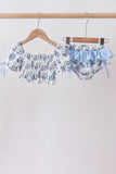 Blue Beach Smocked UPF Swim Set Aaria Tees