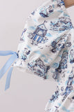 Blue Beach Smocked UPF Swim Set Aaria Tees
