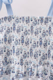 Blue Beach Smocked Women Dress Aaria Tees