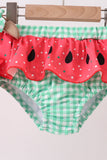 Red Watermelon Smocked UPF Swim Set Aaria Tees