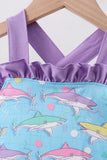 Blue Shark Ruffle Bubble Aaria Tees