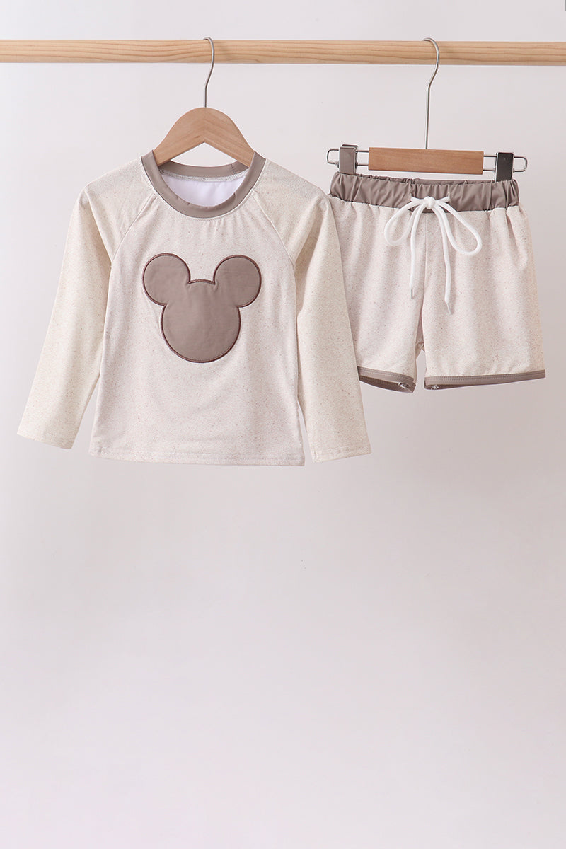 Khaki Character UPF Rashguard Set - Aaria Tees Aaria Tees
