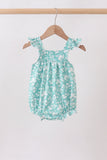 Sage Floral Smocked Bubble Aaria Tees