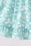 Sage Floral Smocked Bloomer Set Aaria Tees