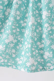 Sage Floral Smocked Dress Aaria Tees