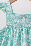 Sage Floral Smocked Set Aaria Tees
