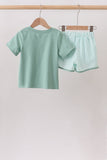 Sage Plaid Set Aaria Tees