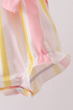 You're my sunshine Stripe Embroidered Bow Bubble Aaria Tees