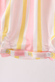 You're my sunshine Stripe Embroidered Bow Bubble Aaria Tees