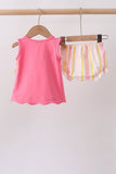 You're my sunshine Embroidered Bow Stripe Bloomer Set Aaria Tees