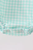 Green Mallard Plaid Embroidered Bubble Aaria Tees