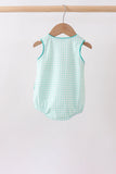 Green Mallard Plaid Embroidered Bubble Aaria Tees