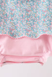 Green Bear Floral Applique Bubble Aaria Tees