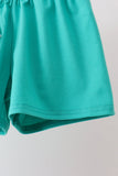 Green Mallard Plaid Embroidered Set Aaria Tees