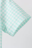 Green Mallard Plaid Embroidered Set Aaria Tees