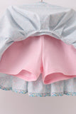 Pink Bear Floral Applique Skorts Set Aaria Tees