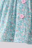 Green Floral Smocked Bloomer Set Aaria Tees