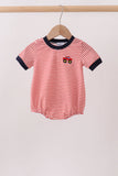 Red Stripe Car Embroidered Bubble Aaria Tees
