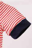 Red Stripe Car Embroidered Bubble Aaria Tees