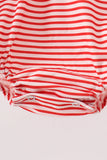 Red Stripe Car Embroidered Bubble Aaria Tees