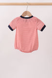 Red Stripe Car Embroidered Bubble Aaria Tees