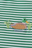 Green Duck Stripe Embroidered Set Aaria Tees