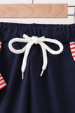 Red Stripe Car Embroidered Set Aaria Tees