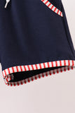 Red Stripe Car Embroidered Set Aaria Tees