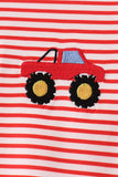 Red Stripe Car Embroidered Set Aaria Tees