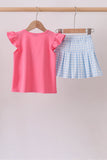 Pink ABC Appliqué Skorts Set Aaria Tees