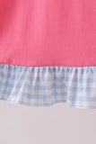 Pink ABC Appliqué Ruffle Dress Aaria Tees