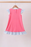 Pink ABC Appliqué Ruffle Dress Aaria Tees
