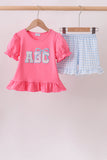 Pink ABC Appliqué Set Aaria Tees