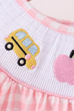 Pink Apple Bus Smocked Ruffle Set Aaria Tees