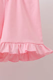 Pink Apple Bus Smocked Ruffle Set Aaria Tees