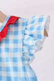Blue Apple Appliqué Gingham Bubble Aaria Tees