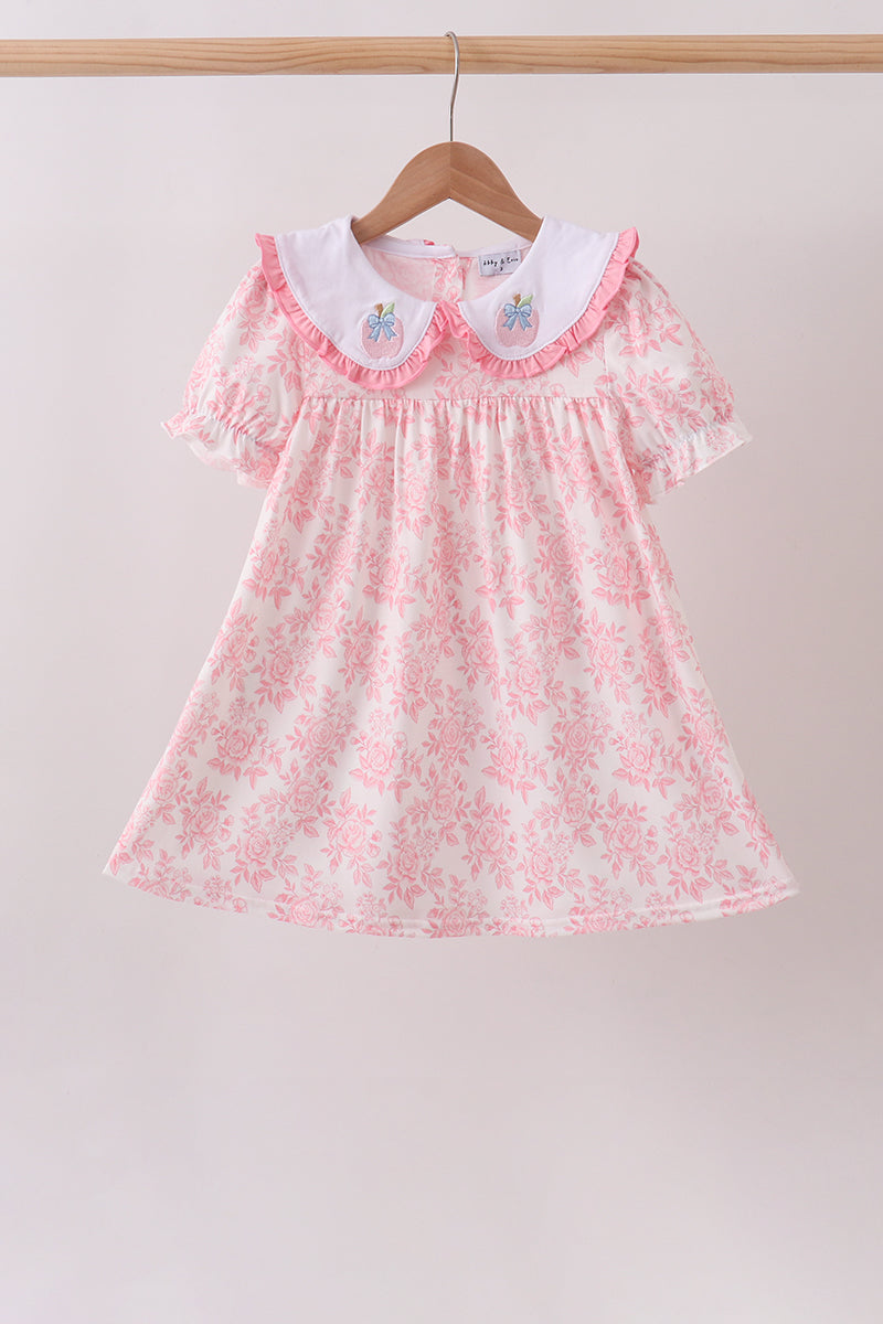 Rose Apple Embroidered Dress - Aaria Tees