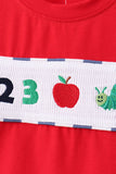 Navy Apple Smocked Gingham Set Aaria Tees