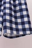 Navy Apple Smocked Gingham Set Aaria Tees