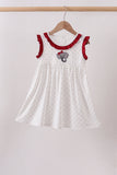 Maroon Alabama Elephant Applique Dress Aaria Tees