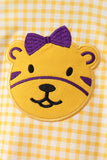 Purple LSU Tiger Applique Ruffle Bubble Aaria Tees